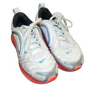 Nike Air Max 720 Youth Shoes White & Pink Size 1Y Lightw Breathable Sneakers